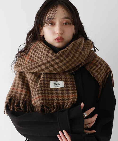 RAGEBLUE(レイジブルー)の「【UNISEX】スムースタッチチェックマフラー(マフラー・メンズ・ブラウン/ダークグリーン・FREE)」の22枚目の写真