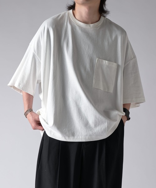 ITTI(イッチ)の「デザインポケ半袖T ITTI exclusive for Lui's(Tシャツ/カットソー・メンズ・ホワイト/ブラック・FREE)」の1枚目の写真
