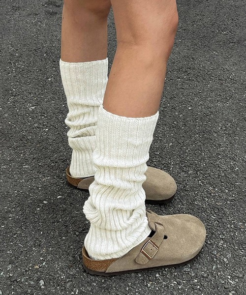 MEMECLE（メメクル）の「【 MEMECLE / メメクル 】シンプル ルーズ レッグウォーマー（レッグウォーマー・レディース・グレー/ブラック/ホワイト・FREE）」の2枚目の写真