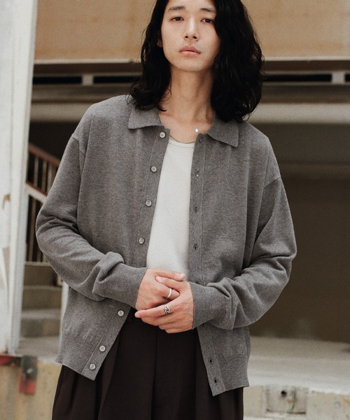 WYM　T/C BASIC KNIT SHIRT CARDIGAN T/C BASIC KNIT SHIRT CARDIGAN（シャツ/ブラウス）｜WYM LIDNM