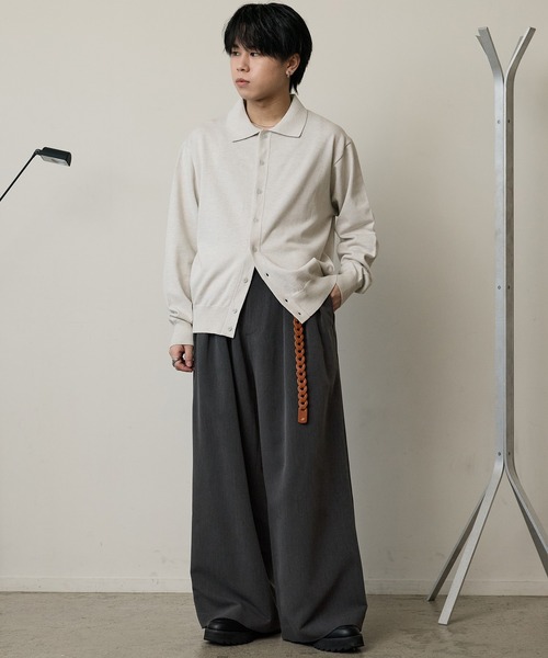 た*か様 T/C BASIC KNIT SHIRT CARDIGAN M チャコ た*か様 T/C BASIC KNIT SHIRT CARDIGAN M チャコ