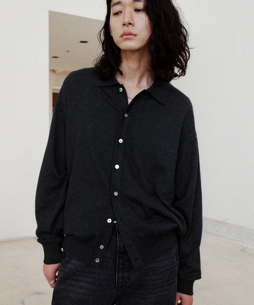 T/C BASIC KNIT SHIRT CARDIGAN（シャツ/ブラウス）｜WYM LIDNM