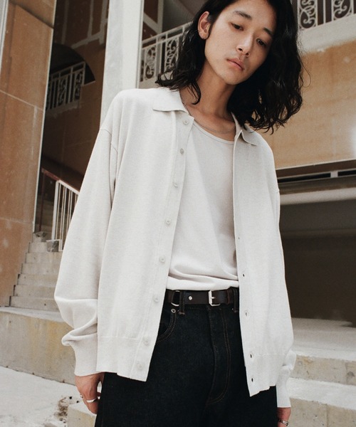 T/C BASIC KNIT SHIRT CARDIGAN（シャツ/ブラウス）｜WYM LIDNM