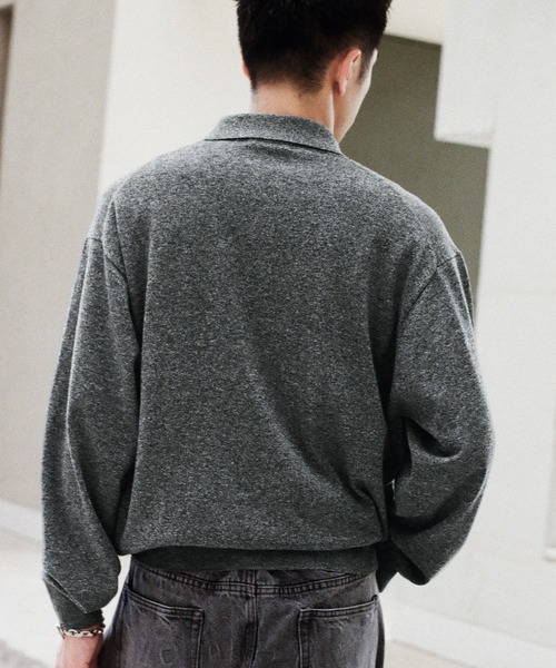 T/C BASIC KNIT SHIRT CARDIGAN ライトグレー WYM LIDNM シャツ T/C BASIC KNIT SHIRT CARDIGAN メンズ