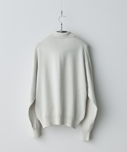 T/C BASIC KNIT SHIRT CARDIGAN ライトグレー T/C BASIC KNIT SHIRT CARDIGAN（シャツ/ブラウス）｜WYM LIDNM