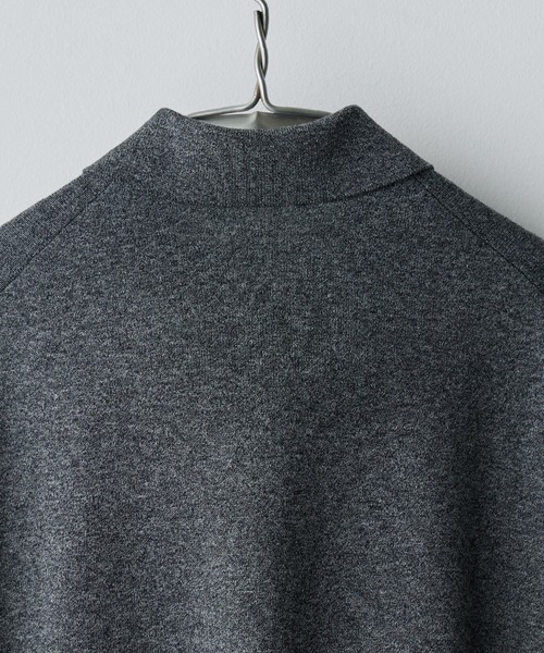 T/C BASIC KNIT SHIRT CARDIGAN M チャコール WYM LIDNM（ウィム バイ リドム）の「T/C BASIC KNIT SHIRT