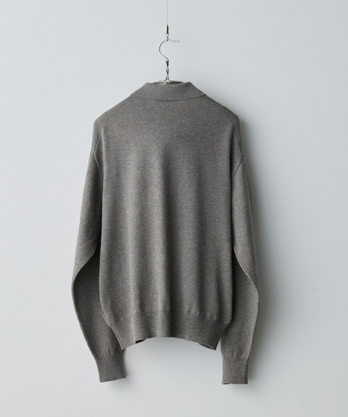 T/C BASIC KNIT SHIRT CARDIGAN ライトグレー T/C BASIC KNIT SHIRT CARDIGAN（シャツ/ブラウス）｜WYM LIDNM