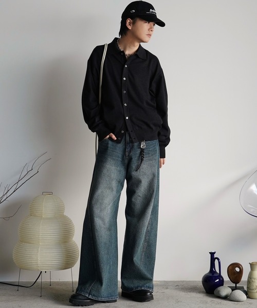 T/C BASIC KNIT SHIRT CARDIGAN（シャツ/ブラウス）｜WYM LIDNM