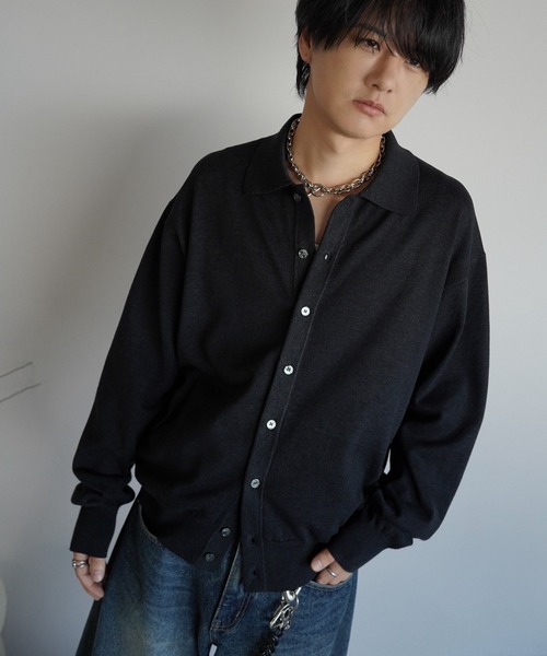 T/C BASIC KNIT SHIRT CARDIGAN（シャツ/ブラウス）｜WYM LIDNM