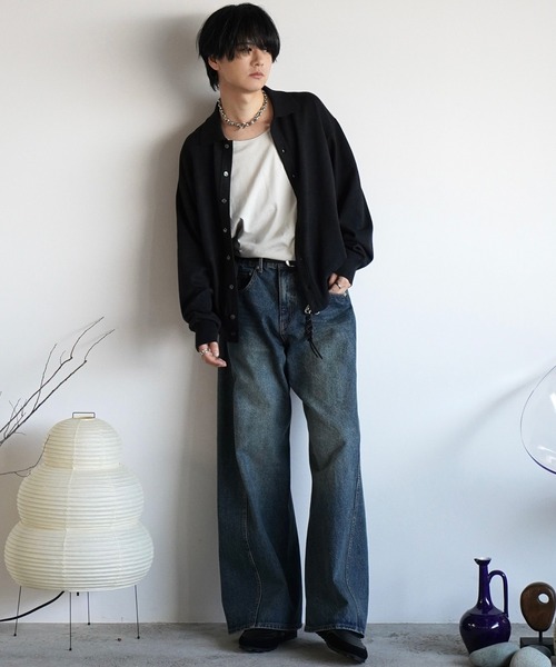 T/C BASIC KNIT SHIRT CARDIGAN（シャツ/ブラウス）｜WYM LIDNM