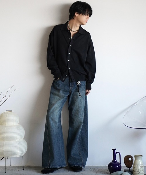 非売品　希少サイズ　T/C BASIC KNIT SHIRT CARDIGAN T/C BASIC KNIT SHIRT CARDIGAN（シャツ/ブラウス）｜WYM LIDNM