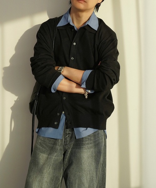 T/C BASIC KNIT SHIRT CARDIGAN（シャツ/ブラウス）｜WYM LIDNM