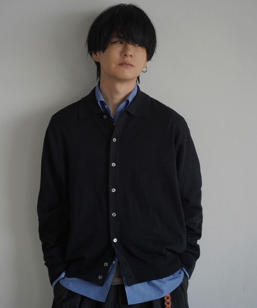 T/C BASIC KNIT SHIRT CARDIGAN（シャツ/ブラウス）｜WYM LIDNM