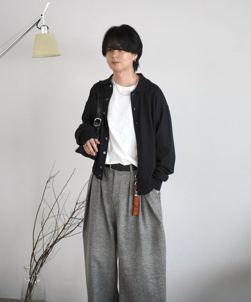 T/C BASIC KNIT SHIRT CARDIGAN（シャツ/ブラウス）｜WYM LIDNM