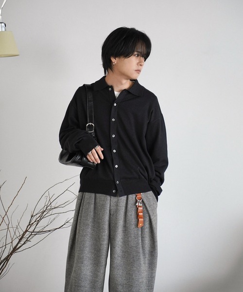 T/C BASIC KNIT SHIRT CARDIGAN（シャツ/ブラウス）｜WYM LIDNM