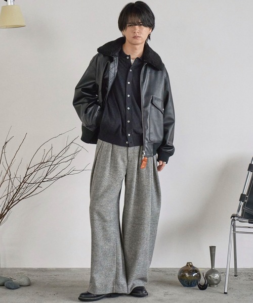 T/C BASIC KNIT SHIRT CARDIGAN（シャツ/ブラウス）｜WYM LIDNM