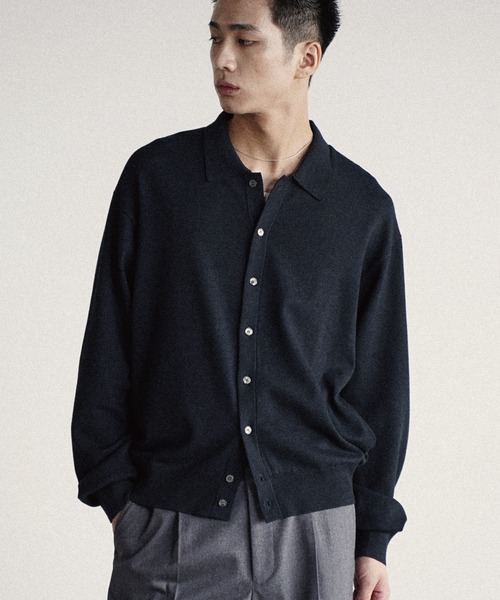 トップス T/C BASIC KNIT SHIRT CARDIGAN T/C BASIC KNIT SHIRT CARDIGAN（シャツ/ブラウス）｜WYM LIDNM