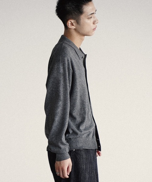 WYM LIDNM（ウィム バイ リドム）の「T/C BASIC KNIT SHIRT CARDIGAN