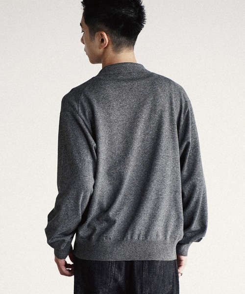 WYM LIDNM(ウィム バイ リドム)の「T/C BASIC KNIT SHIRT CARDIGAN(シャツ/ブラウス・メンズ・アッシュブラウン/ライトグレー/チャコール/グレー系/レッド/グレイッシュベージュ/ダークブルー/ブラウン・S/M/L)」の13枚目の写真