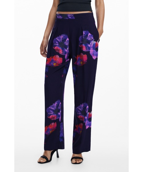 Desigual（デシグアル）の「フローラルプリントワイドパンツ（その他パンツ・レディース・ブラック・XS/XL/L/M/S）」の5枚目の写真