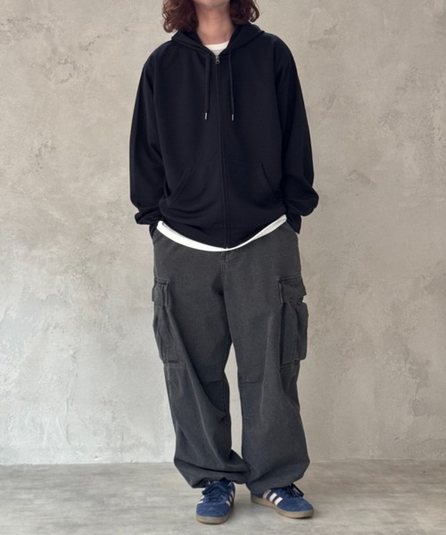セール】NAVY 速乾ジョーゼットZIPパーカー【UVカット】（パーカー