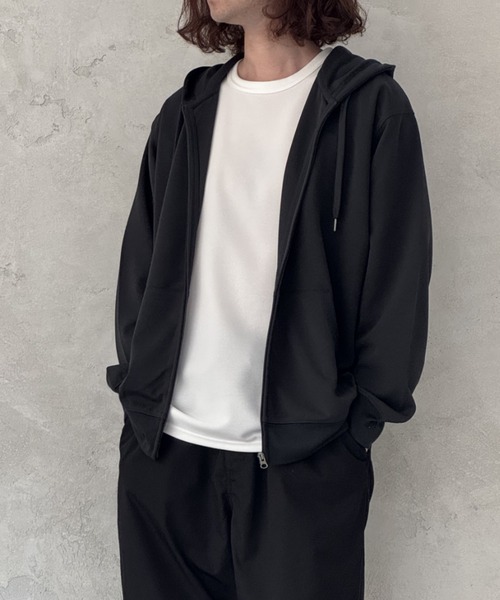 NAVY 速乾ジョーゼットZIPパーカー【UVカット】（パーカー）｜NAVY
