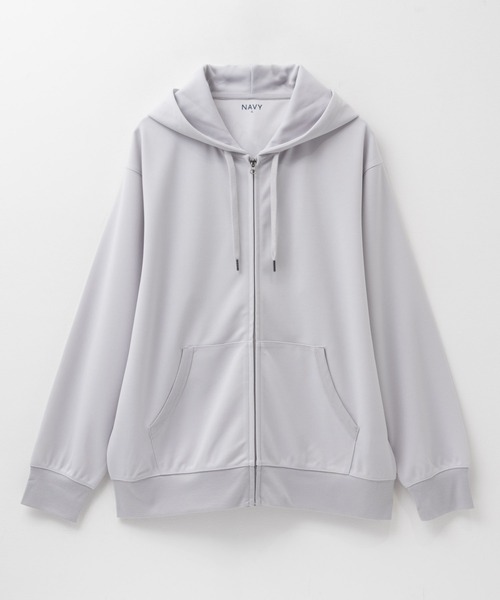 NAVY(ネイビー)の「NAVY 速乾ジョーゼットZIPパーカー【UVカット】(パーカー・メンズ・ブラック/グレー/グレイッシュベージュ/ブルーグレー/ネイビー/チャコールグレー/ブルー・M/XL/L/S/XXL)」の15枚目の写真