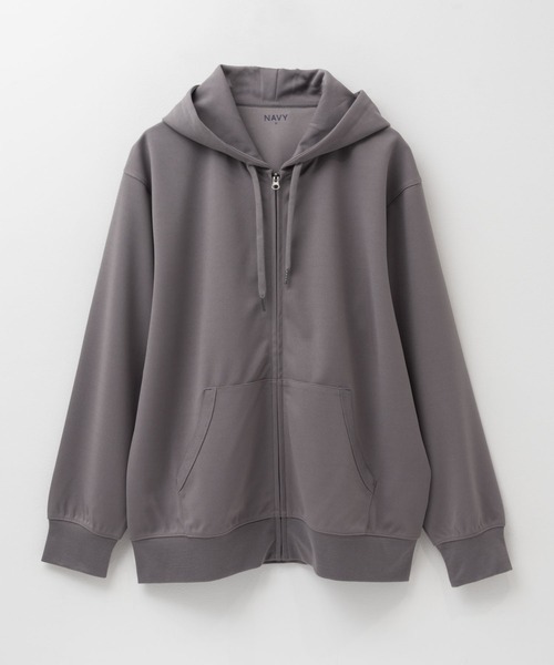 NAVY(ネイビー)の「NAVY 速乾ジョーゼットZIPパーカー【UVカット】(パーカー・メンズ・ブラック/グレー/グレイッシュベージュ/ブルーグレー/ネイビー/チャコールグレー/ブルー・M/XL/L/S/XXL)」の19枚目の写真