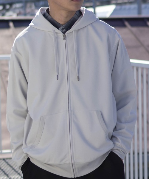 NAVY(ネイビー)の「NAVY 速乾ジョーゼットZIPパーカー【UVカット】(パーカー・メンズ・ブラック/グレー/グレイッシュベージュ/ブルーグレー/ネイビー/チャコールグレー/ブルー・M/XL/L/S/XXL)」の9枚目の写真