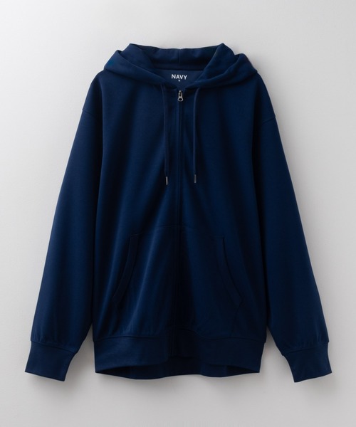 NAVY(ネイビー)の「NAVY 速乾ジョーゼットZIPパーカー【UVカット】(パーカー・メンズ・ブラック/グレー/グレイッシュベージュ/ブルーグレー/ネイビー/チャコールグレー/ブルー・M/XL/L/S/XXL)」の12枚目の写真