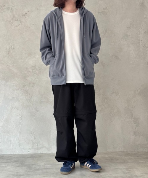セール】NAVY 速乾ジョーゼットZIPパーカー【UVカット】（パーカー