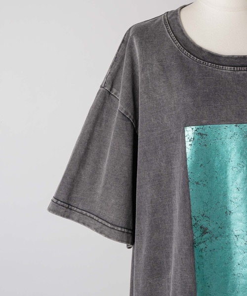 LA BELLE ETUDE(ラベルエチュード)の「スクエア箔プリントTシャツ(Tシャツ/カットソー・レディース・ホワイト/グレー・0/1)」の12枚目の写真