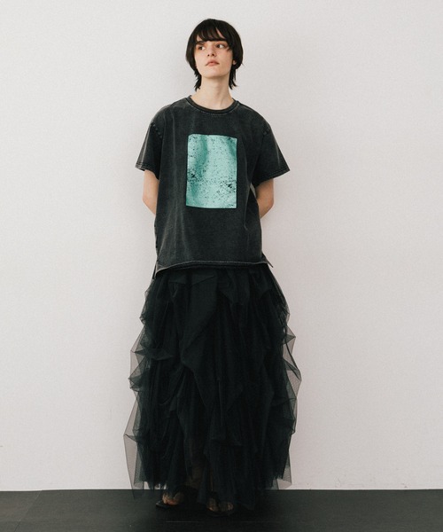 LA BELLE ETUDE(ラベルエチュード)の「スクエア箔プリントTシャツ(Tシャツ/カットソー・レディース・ホワイト/グレー・0/1)」の20枚目の写真