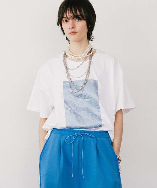 LA BELLE ETUDE(ラベルエチュード)の「スクエア箔プリントTシャツ(Tシャツ/カットソー・レディース・ホワイト/グレー・0/1)」の17枚目の写真