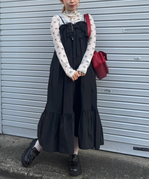 Candy Stripper（キャンディストリッパー）の「FOR YOU CAMISOLE ドレス（ワンピース・レディース・ブルー/オフホワイト/ブラック・FREE）」の2枚目の写真