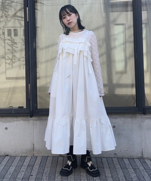 Candy Stripper（キャンディストリッパー）の「FOR YOU CAMISOLE ドレス（ワンピース・レディース・ブルー/オフホワイト/ブラック・FREE）」の9枚目の写真