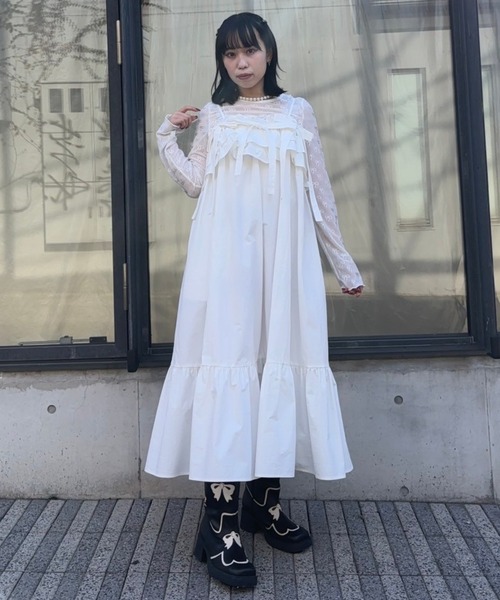 Candy Stripper（キャンディストリッパー）の「FOR YOU CAMISOLE ドレス（ワンピース・レディース・ブルー/オフホワイト/ブラック・FREE）」の11枚目の写真