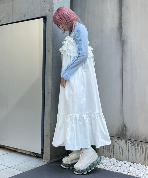 Candy Stripper（キャンディストリッパー）の「FOR YOU CAMISOLE ドレス（ワンピース・レディース・ブルー/オフホワイト/ブラック・FREE）」の16枚目の写真