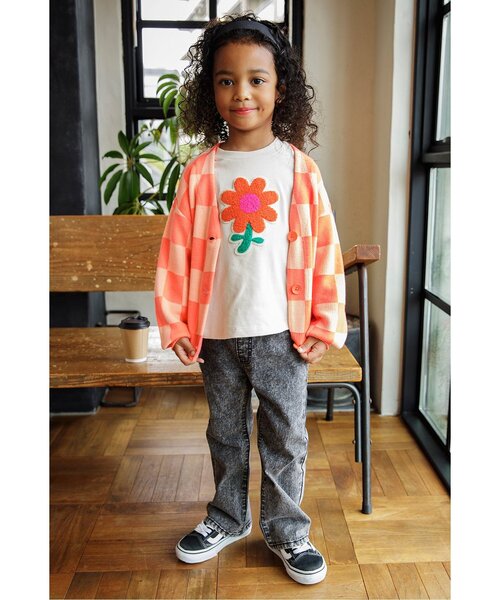 BREEZE（ブリーズ）の「【ジュニア対応】チェッカーカーディガン（カーディガン/ボレロ・キッズ・オレンジ・90/100/120/140）」の7枚目の写真