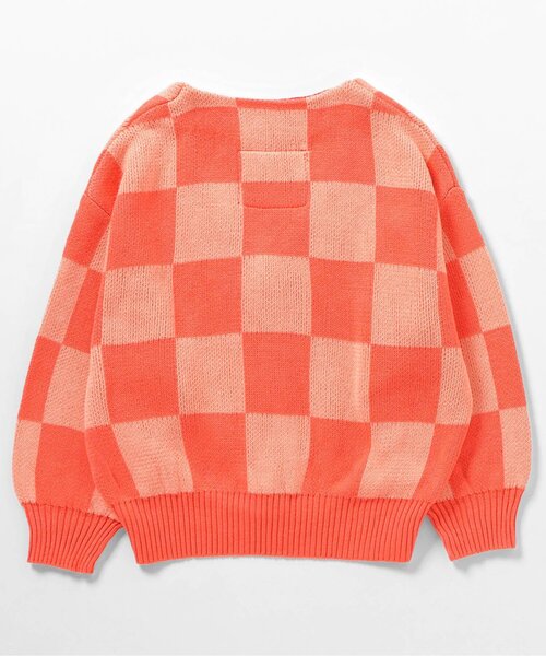 BREEZE（ブリーズ）の「【ジュニア対応】チェッカーカーディガン（カーディガン/ボレロ・キッズ・オレンジ・90/100/120/140）」の4枚目の写真