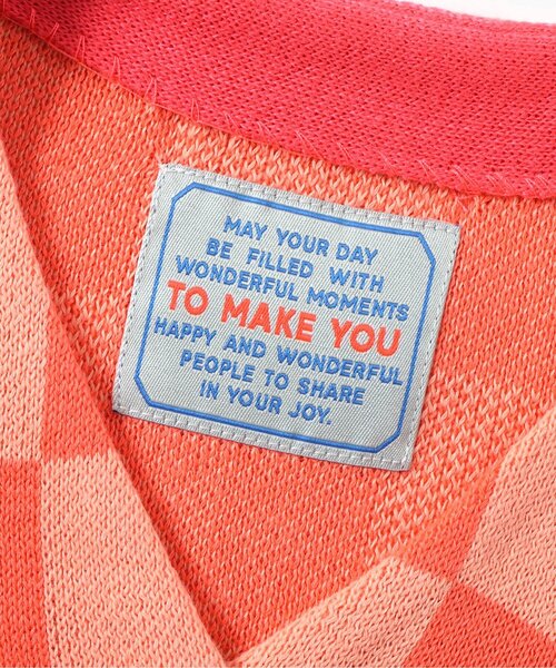 BREEZE（ブリーズ）の「【ジュニア対応】チェッカーカーディガン（カーディガン/ボレロ・キッズ・オレンジ・90/100/120/140）」の8枚目の写真