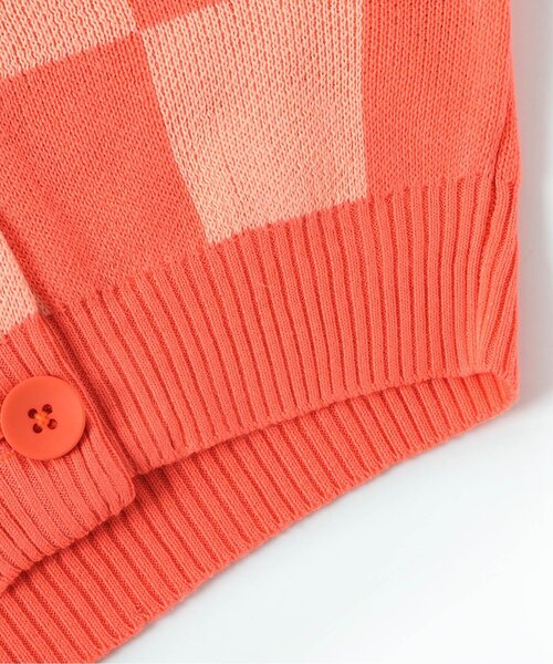 BREEZE（ブリーズ）の「【ジュニア対応】チェッカーカーディガン（カーディガン/ボレロ・キッズ・オレンジ・90/100/120/140）」の2枚目の写真