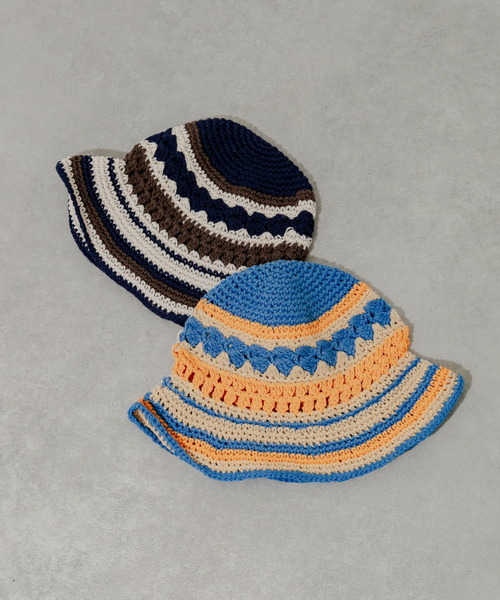 SMELLY（スメリー）の「ボーダークロシェハット（ハット・レディース・ブルー/ネイビー・-）」の14枚目の写真