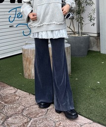 Kastane（カスタネ）の「【低身長サイズ/2サイズ展開】チュールベロア加工パンツ（その他パンツ）」