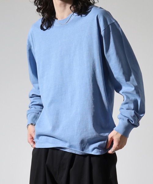 JEMORGAN(ジェーイーモーガン)の「JEMORGAN 天竺ピグメントクルーネックL/S-T(Tシャツ/カットソー・メンズ・グリーン/ブラック/ブルー/オフホワイト/パープル/オレンジ・XL/L/M)」の19枚目の写真