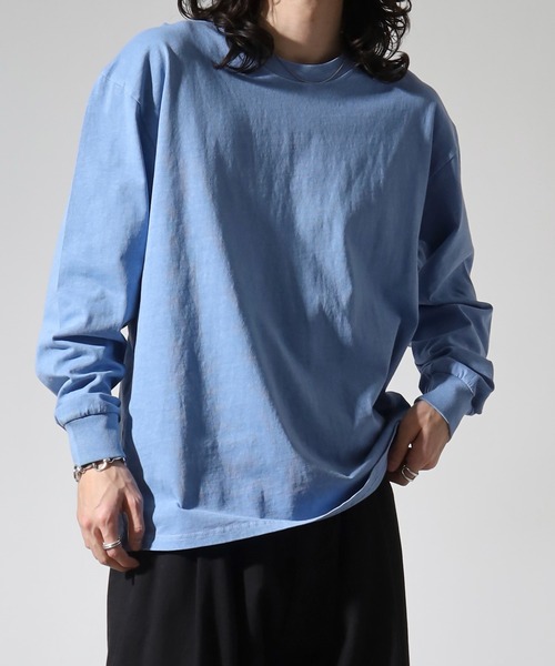 JEMORGAN(ジェーイーモーガン)の「JEMORGAN 天竺ピグメントクルーネックL/S-T(Tシャツ/カットソー・メンズ・グリーン/ブラック/ブルー/オフホワイト/パープル/オレンジ・XL/L/M)」の20枚目の写真