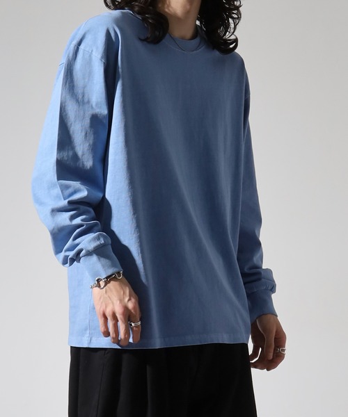 JEMORGAN(ジェーイーモーガン)の「JEMORGAN 天竺ピグメントクルーネックL/S-T(Tシャツ/カットソー・メンズ・グリーン/ブラック/ブルー/オフホワイト/パープル/オレンジ・XL/L/M)」の21枚目の写真