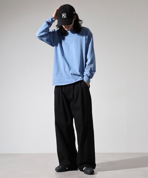 JEMORGAN(ジェーイーモーガン)の「JEMORGAN 天竺ピグメントクルーネックL/S-T(Tシャツ/カットソー・メンズ・グリーン/ブラック/ブルー/オフホワイト/パープル/オレンジ・XL/L/M)」の22枚目の写真