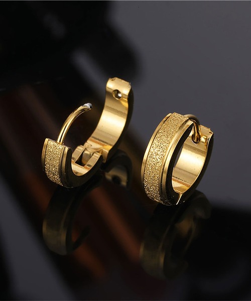 SBG（エスビー）の「SBG グリッターフープピアス 片耳（ピアス（片耳用）・メンズ・ブラック/ゴールド/シルバー・FREE）」の7枚目の写真