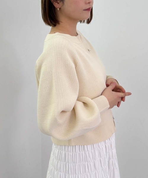 archives（アルシーヴ）の「Ｗｚｉｐオフショルポリニット（ニット/セーター・レディース・アイボリー/ブルー/イエロー/ブラック・MEDIUM）」の13枚目の写真